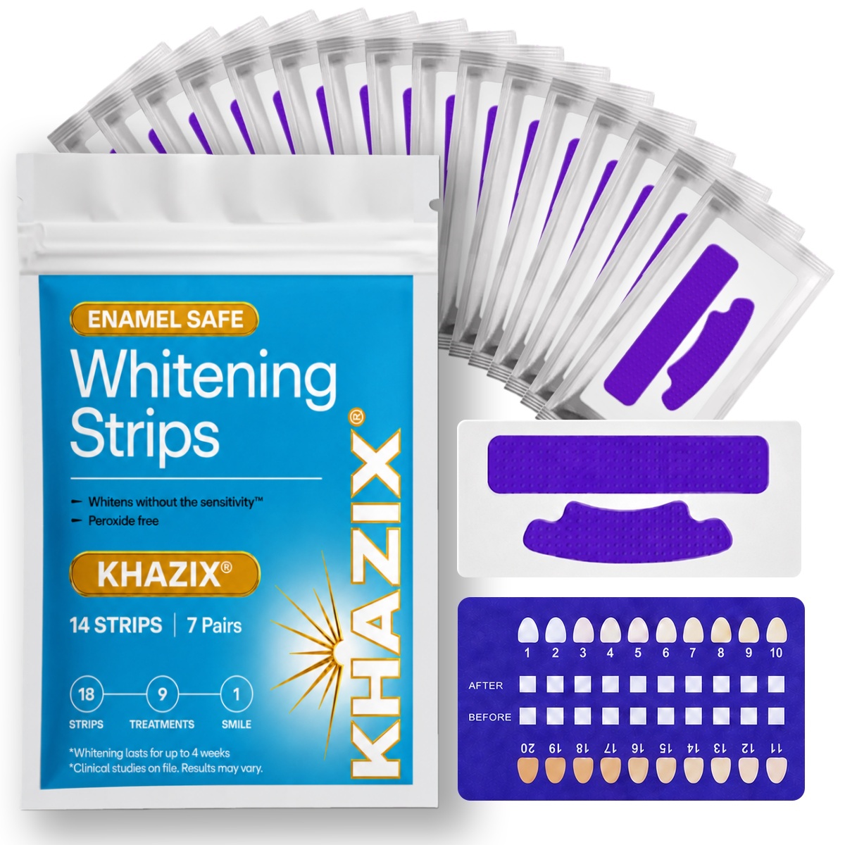 Teeth Whitening Strips Crest - 7 pares de tiras blanqueadoras de