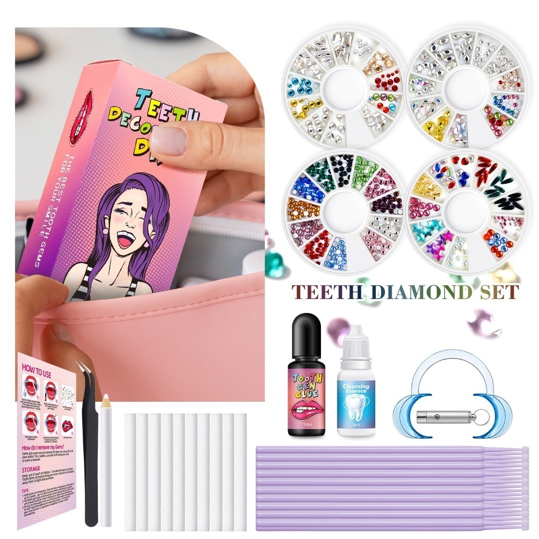 Tooth Gem Kit - Kit de gemas para dientes DIY,