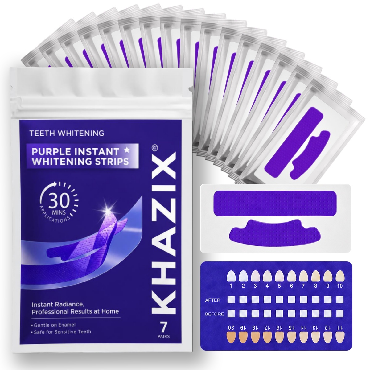 Teeth Whitening Strips Crest - 1/7 Pares de Tiras Blanqueadoras de
