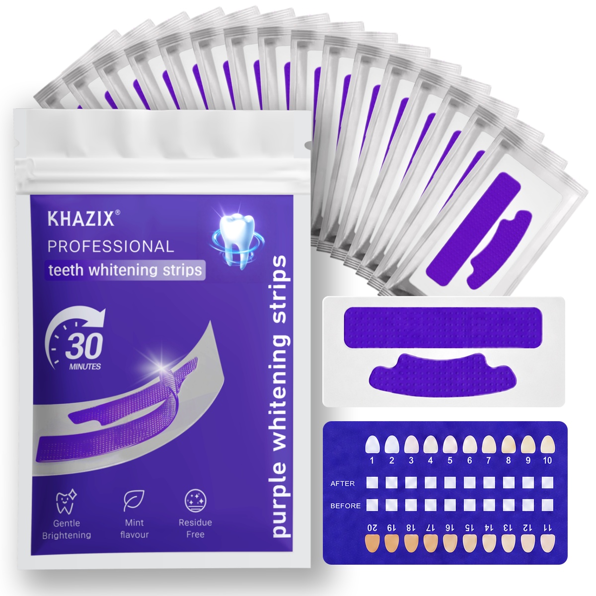 Teeth Whitening Strips Crest - 7 Tiras Blanqueadoras de Dientes para