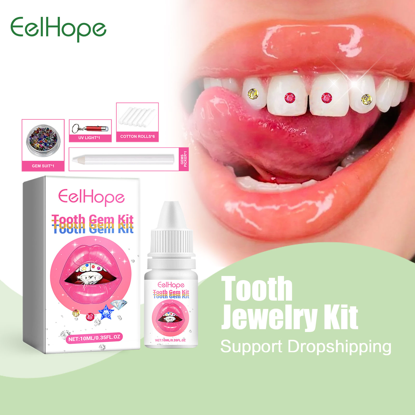 Tooth Gem Kit - Kit de gemas para dientes DIY