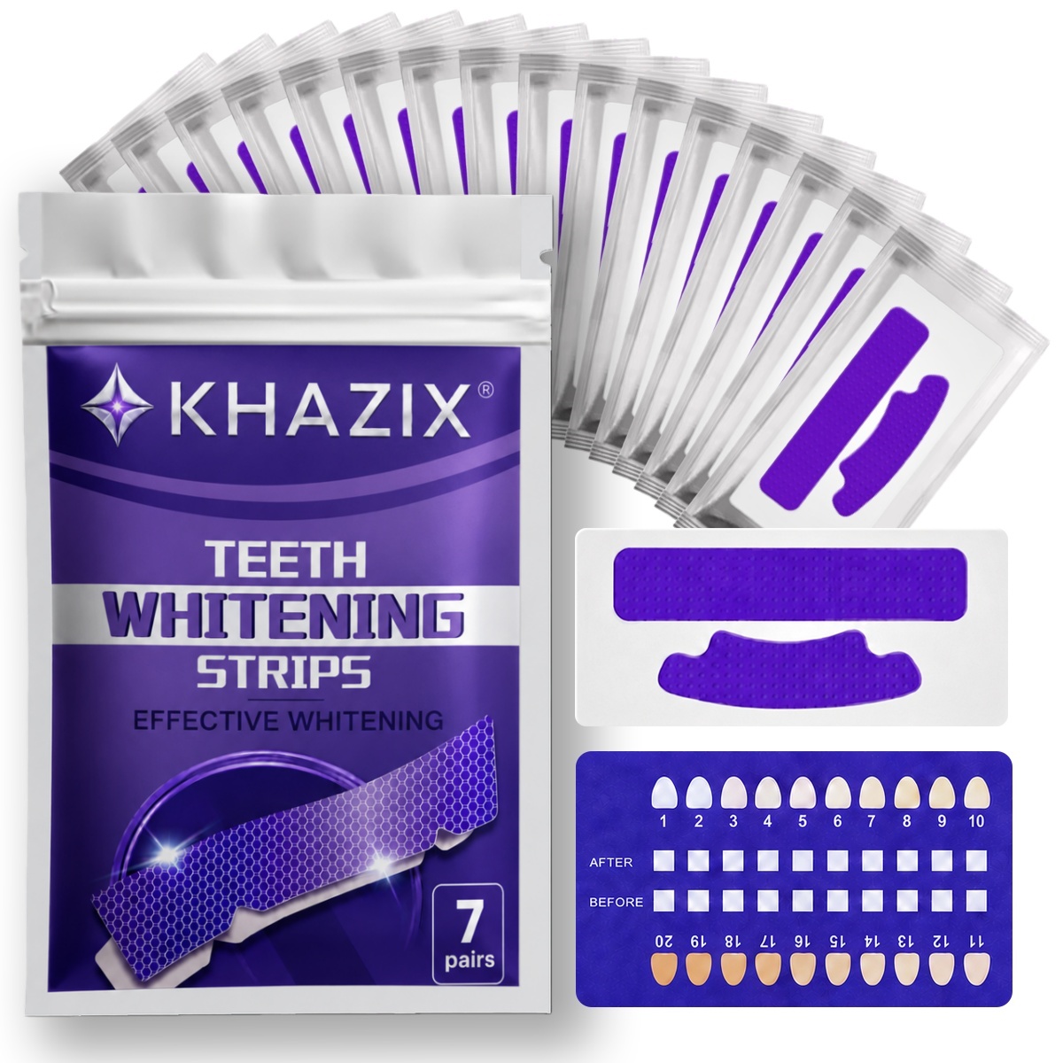 Teeth Whitening Strips Crest - 1/7 pares de tiras blanqueadoras de