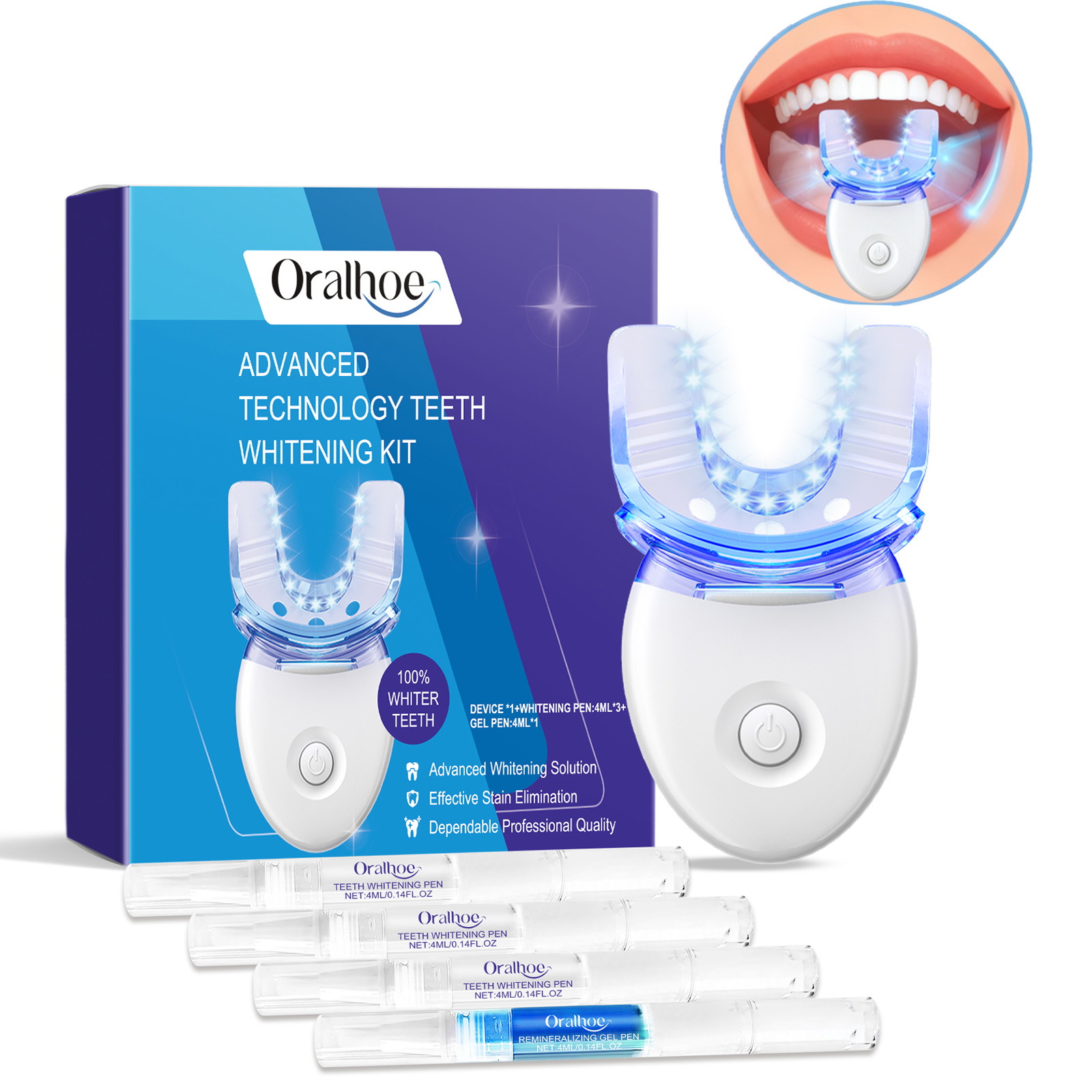 Teeth Whitening Gels Used By Dentists - Kit de luz LED para blanqueamiento
