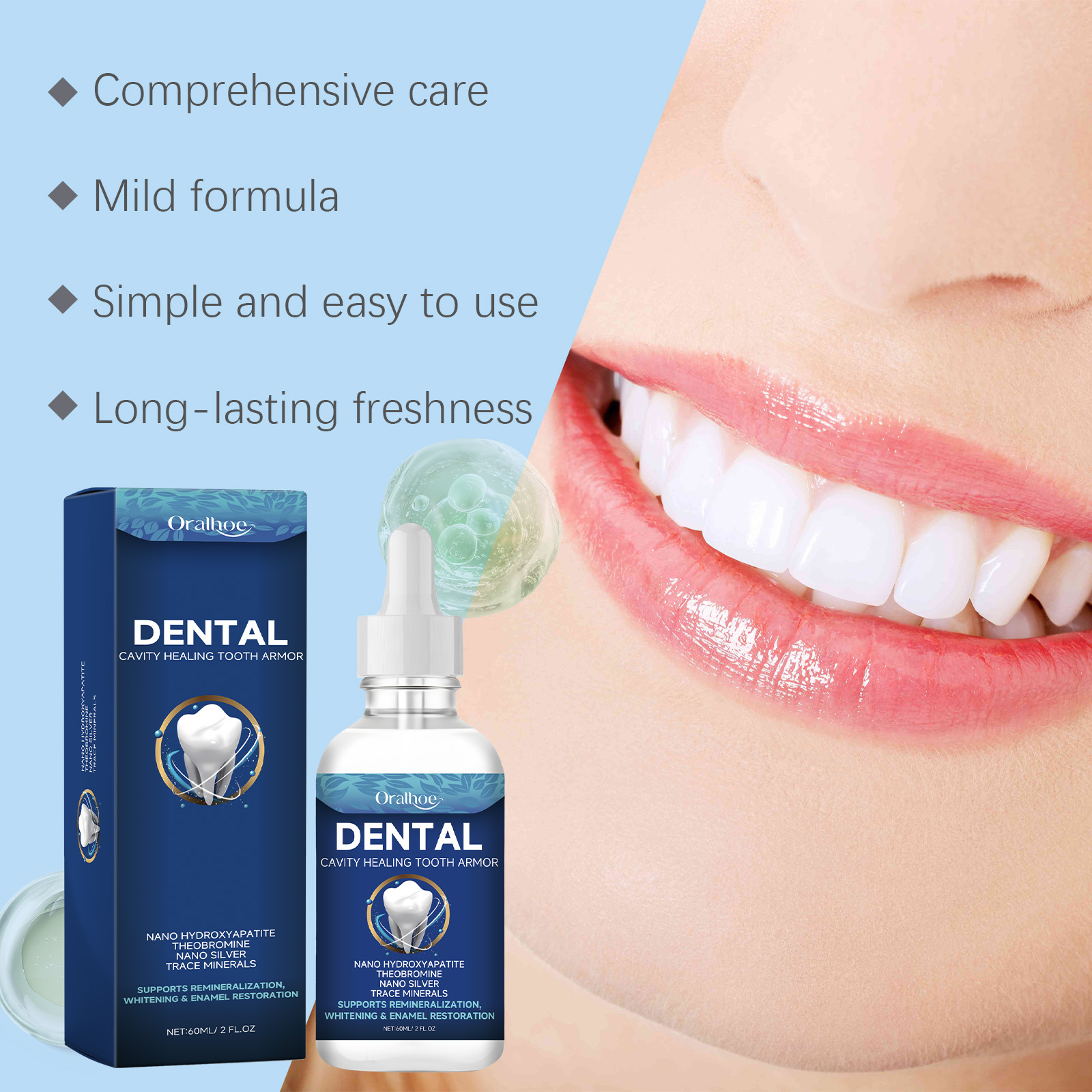 Suero Blanqueador Dental Oralh - Teeth Whitening Serum reseña y precio