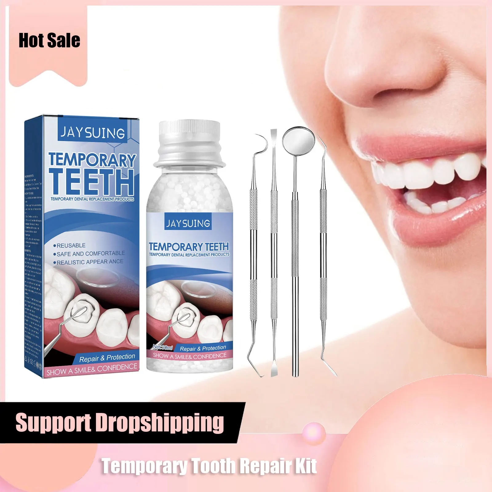 Kit de reparación dental tempo - Teeth Whitening Gels Used By Dentists reseña y precio