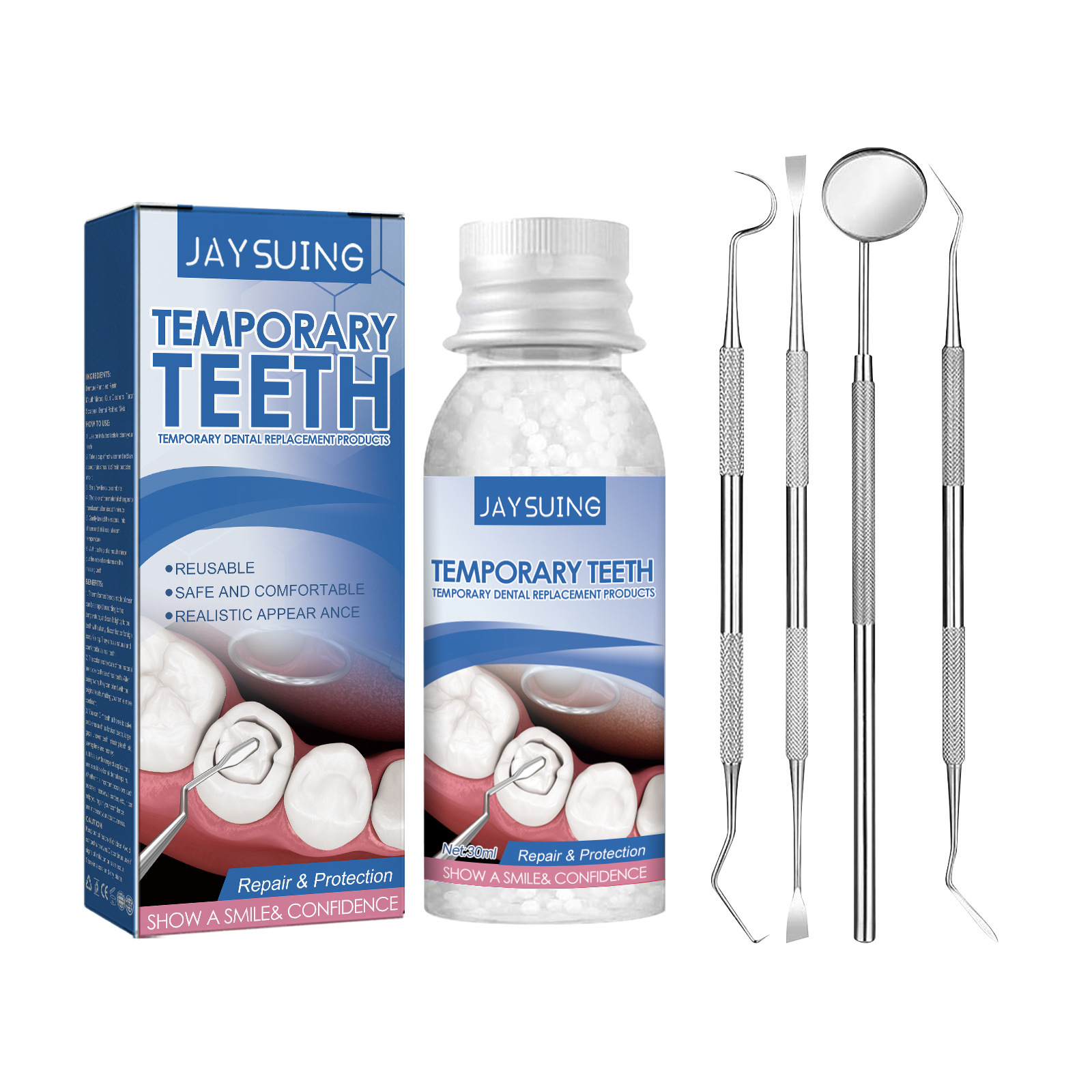 Kit de reparación dental tempo - Teeth Whitening Gels Used By Dentists reseña y precio