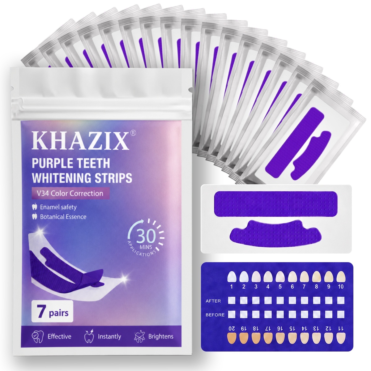 1/7 pares de tiras blanqueador - Teeth Whitening Strips Crest reseña y precio